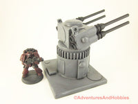 Miniature Wargame Remote Quad Barrel Gun Turret Scenery T544 War 40K