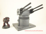 Miniature Wargame Remote Quad Barrel Gun Turret Scenery T544 War 40K