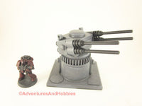 Miniature Wargame Remote Quad Barrel Gun Turret Scenery T544 War 40K