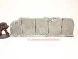 Style T583 Battle Damaged Straight Wall Section Ruin for 25-28mm Scale Miniature War Games.