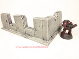 Style T591 Battle Damaged Corner Wall Section Ruin for 25-28mm Scale Miniature War Games.