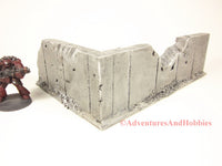 Style T594 Battle Damaged Corner Wall Section Ruin for 25-28mm Scale Miniature War Games.