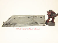 Wargame Terrain Battle Damaged Ruin Low Straight Wall Section Post Apocalypse Scenery 40K