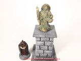 Miniature Deity Statue On Stone Pillar T615 Wargame Terrain Fantasy D&D 40K