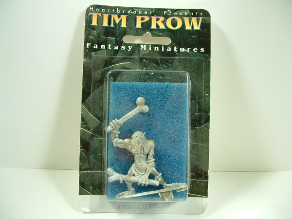 Fantasy Miniature Troll Two Bone Clubs Heartbreaker 3606 Tim Prow