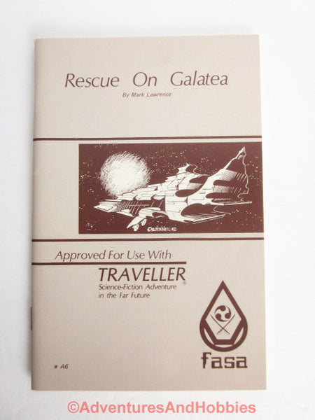 Traveller Adventure Rescue On Galatea With Map FASA A6 1982 Science Fiction Cu-S
