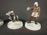 Post Apocalypse Zombie Horde Lot of 4 Painted Miniatures Horror Metal 25mm Z230
