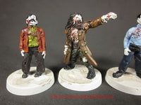 Post Apocalypse Zombie Horde Lot of 4 Painted Miniatures Horror Metal 25mm Z231