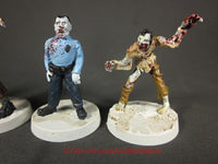 Post Apocalypse Zombie Horde Lot of 4 Painted Miniatures Horror Metal 25mm Z231